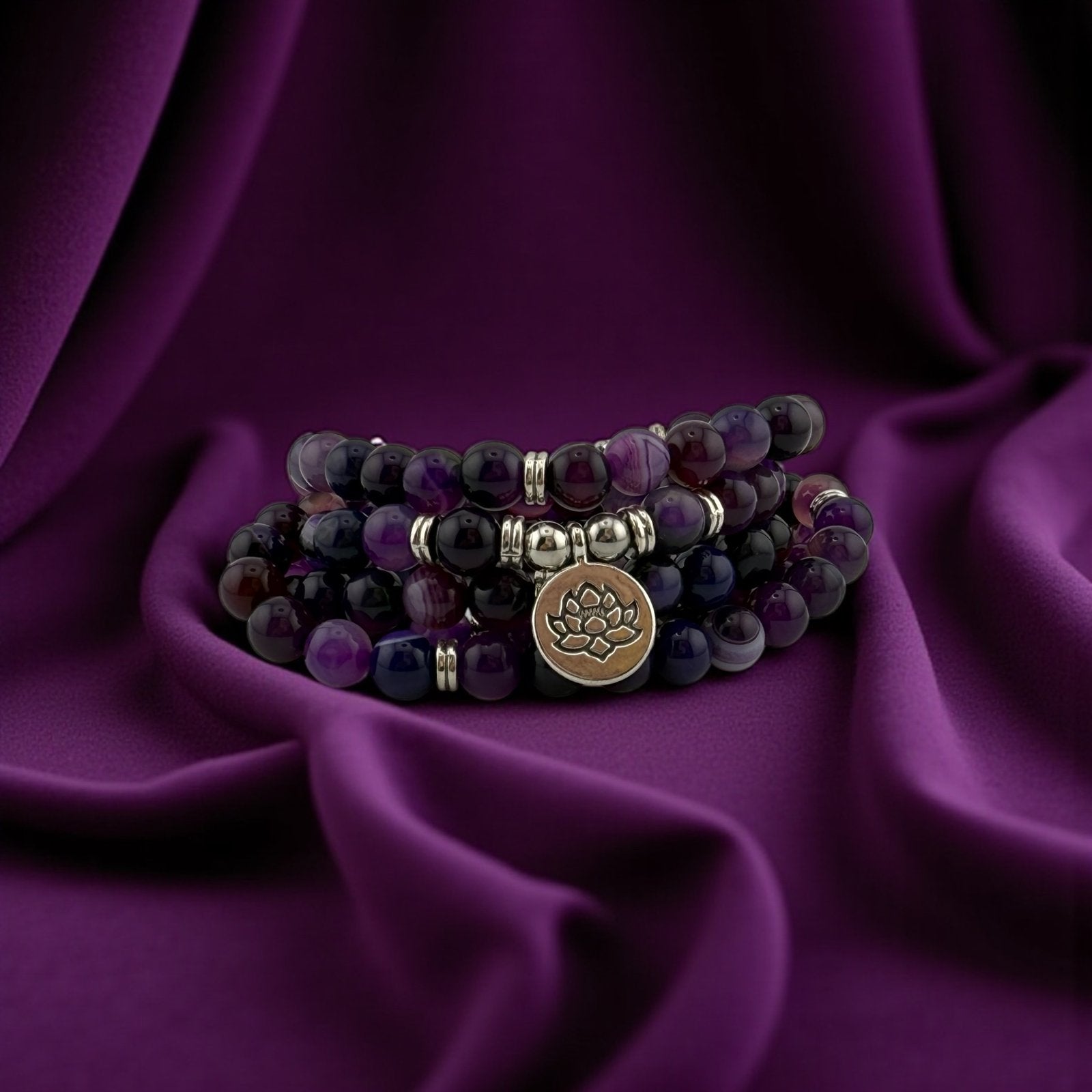 Amethyst, Lepidolite & Fluorite Necklace – Spiritual Calm, Healing & Inner Balance