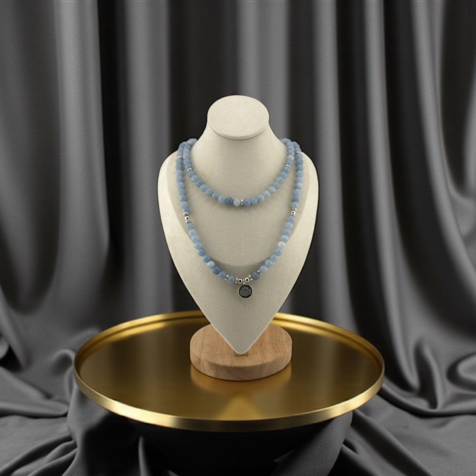 Angelite, Blue Aventurine & Amazonite Necklace – Soothing Spirit & Serene Harmony