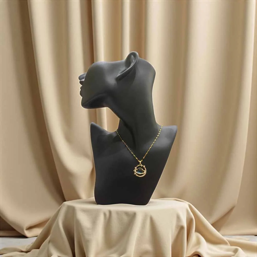 Faux Black Obsidian Necklace – Stylish Protection with Modern Edge
