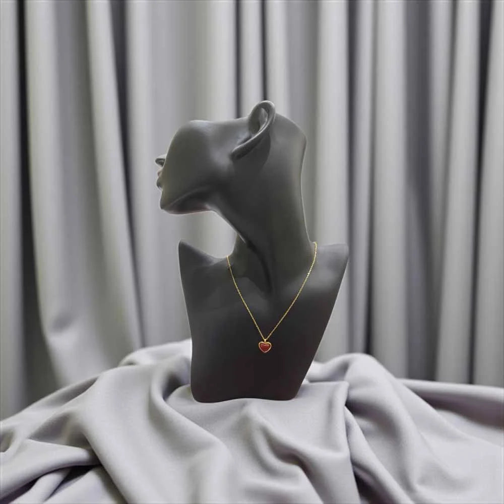 Faux Red Agate Necklace – Elegant Warmth & Classic Glow