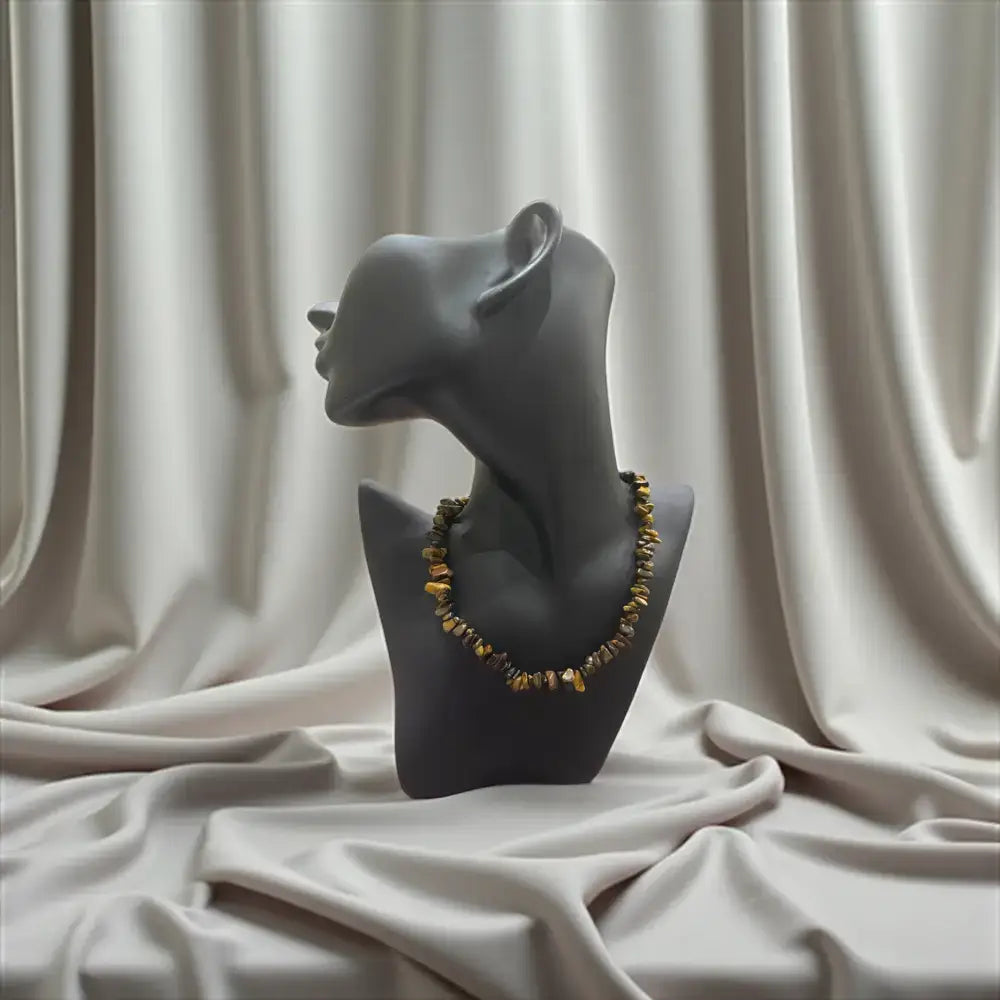 Tiger Eye Chip Necklace – Courage, Confidence & Golden Strength