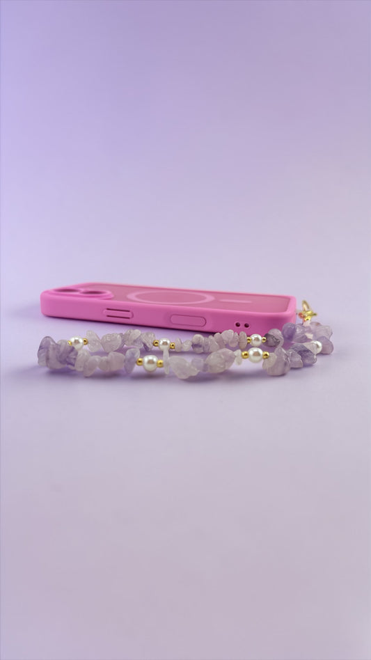 Amethyst Phone Charm – Protection and Calm Energy