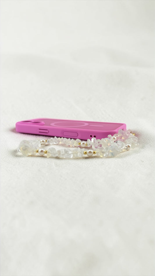 Clear Quartz Phone Keychain – Clear Focus & Balanced Energy Charm