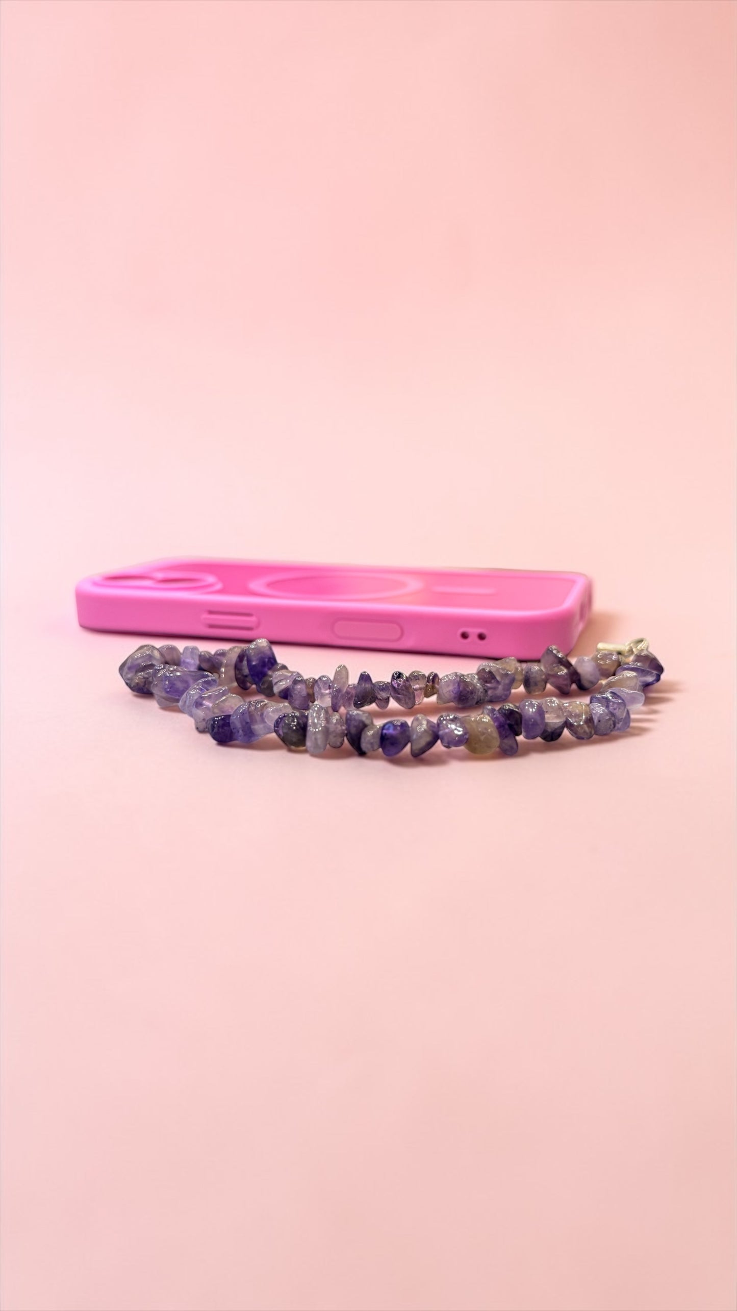 Amethyst Phone Keychain – Stress Relief, Calm Energy & Protection