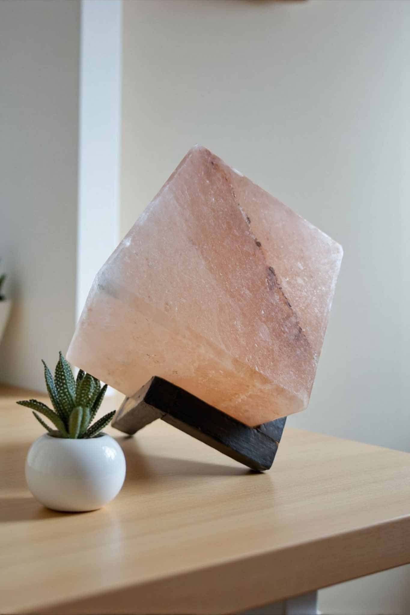 Pyramid Himalayan salt lamp