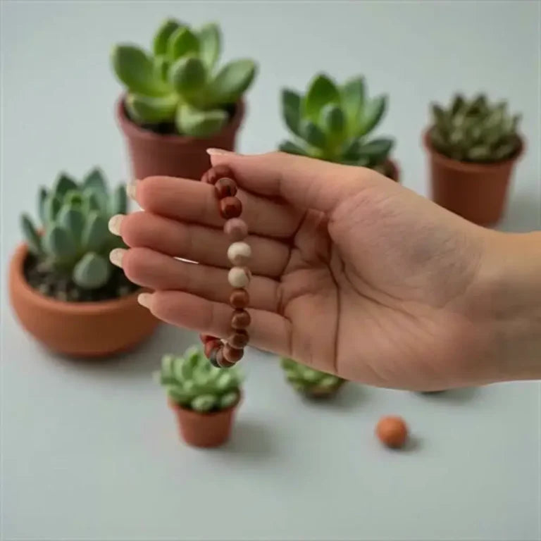 Red Jasper & Howlite Bracelet – Strength, Balance & Calming Spirit