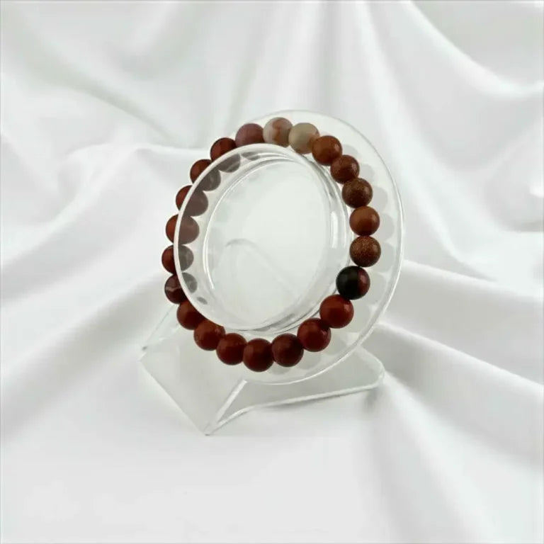 Red Jasper & Howlite Bracelet – Strength, Balance & Calming Spirit