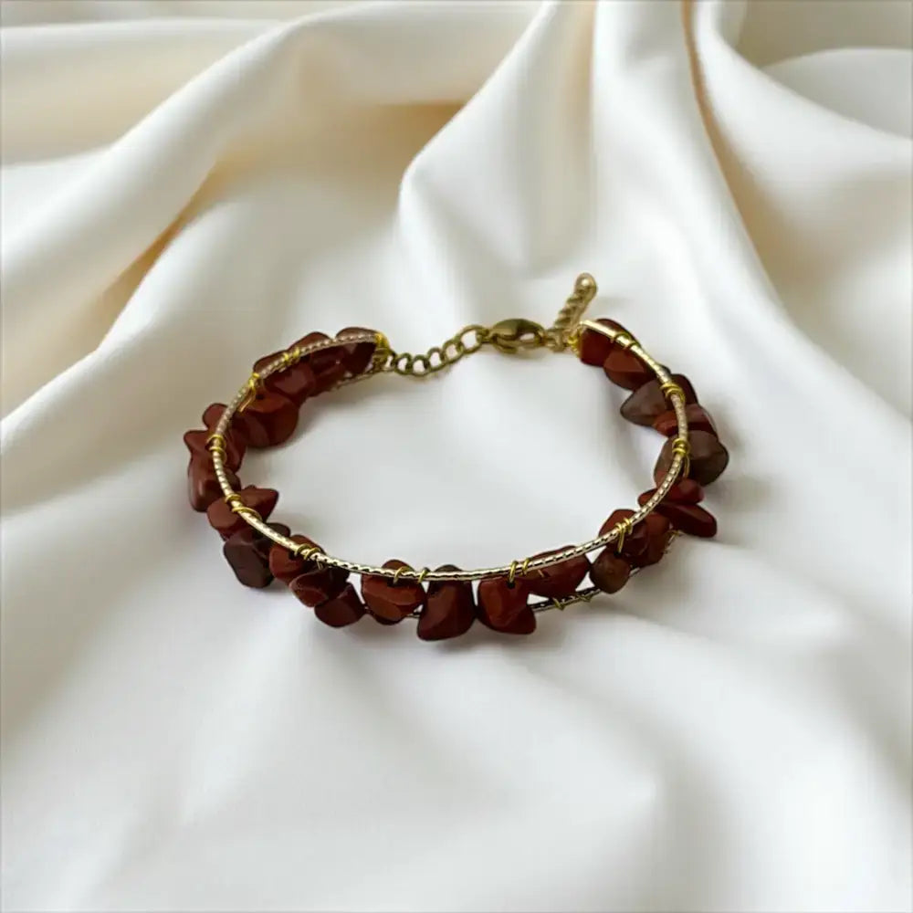 Natural Red Jasper Bracelet – Earthy Warmth & Steady Strength