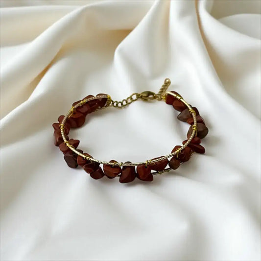 Natural Red Jasper Bracelet – Earthy Warmth & Steady Strength