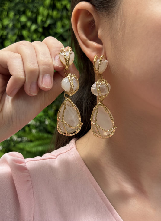 Rose Quartz Earrings – Elegant Healing Jewelry & Radiant Rose Quartz Stone Earrings