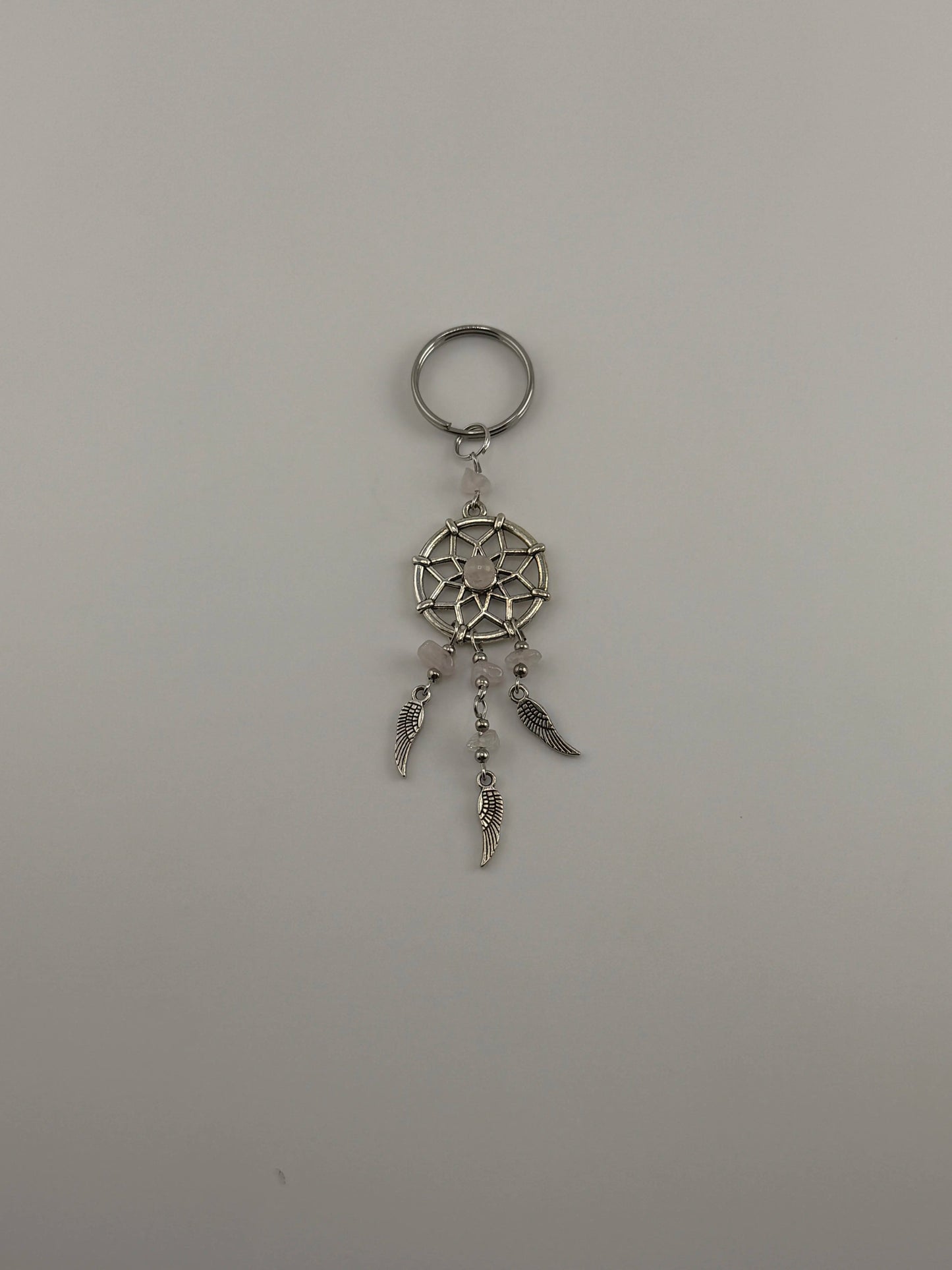 Rose Quartz Keychain – Real Rose Quartz Crystal Keychain for Love & Positive Vibes