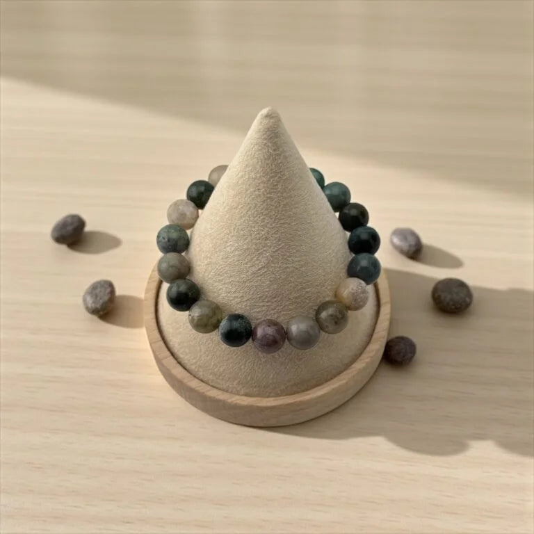 Moss Agate Bracelet – Growth, Healing & Earth Connection