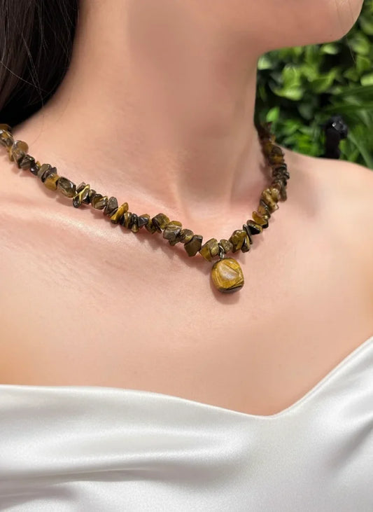 Tiger’s Eye Necklace – Confidence, Strength & Fiery Elegance