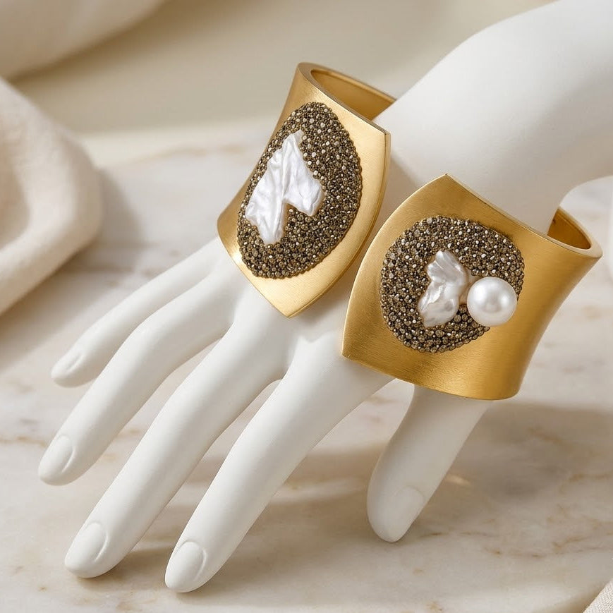Mother of Pearl Éclat Luxe Cuff Bracelet