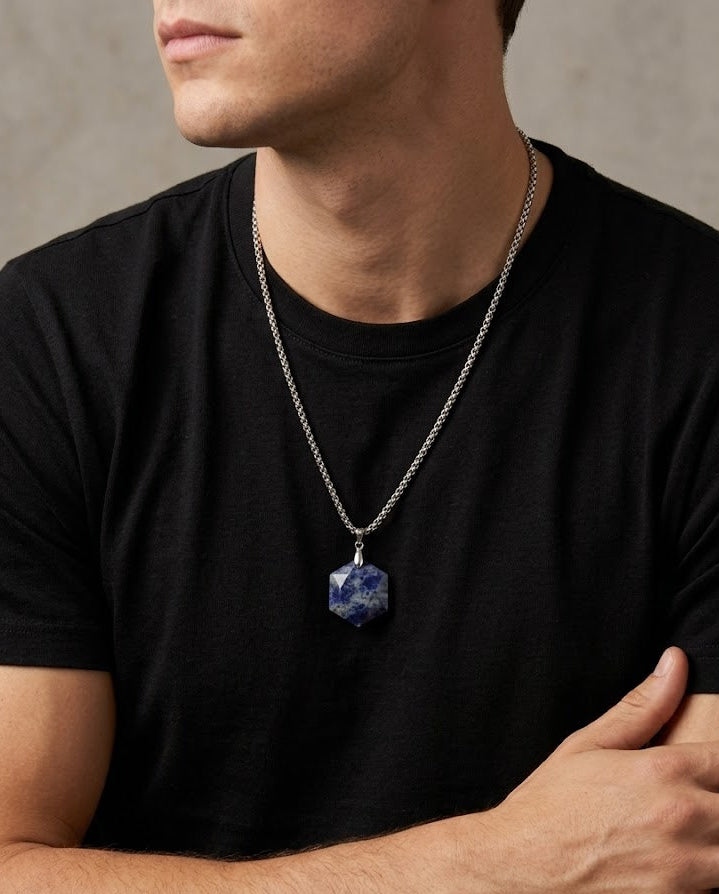 Sodalite Insight Prism Necklace