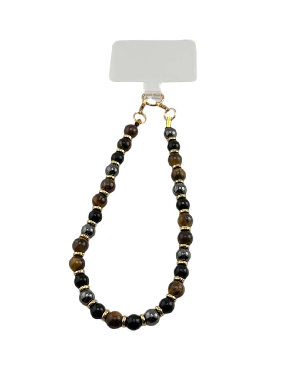 Masculine beaded phone chain for protection