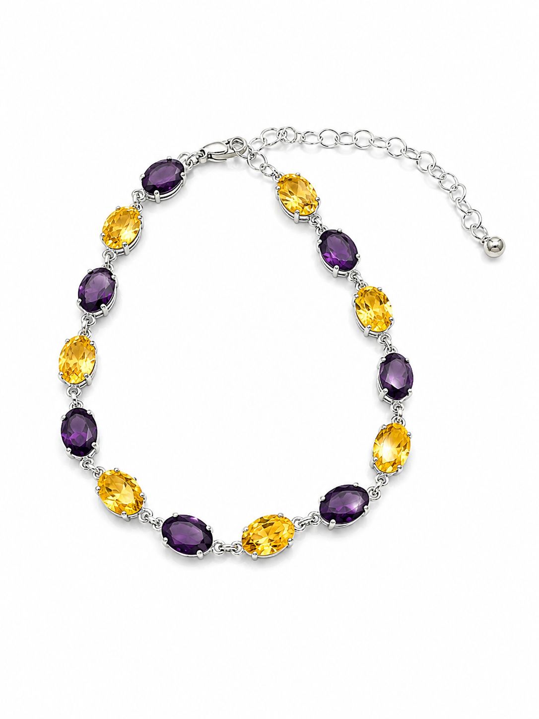 Amethyst & Citrine Harmony Crystal Tennis Bracelet