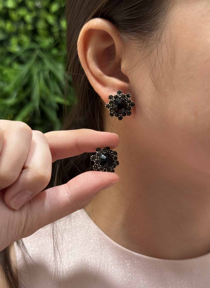 Black Onyx Earrings for Women – Elegant Black Onix Stone Jewelry & Stylish Protection