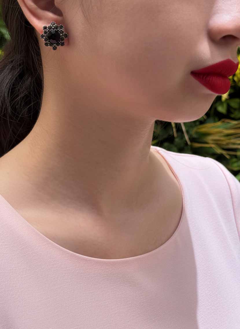 Black Onyx Earrings for Women – Elegant Black Onix Stone Jewelry & Stylish Protection