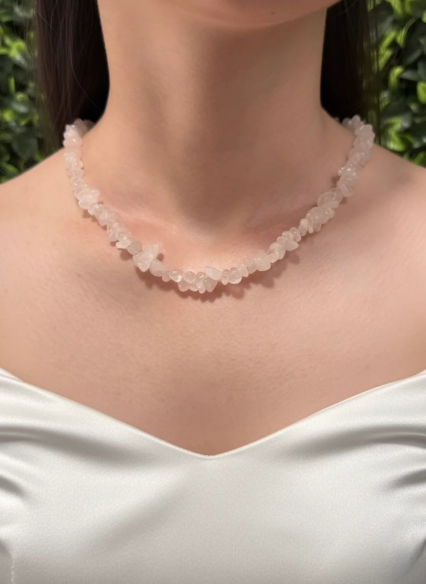 Clear Quartz Chip Necklace – Pure Energy & Divine Clarity