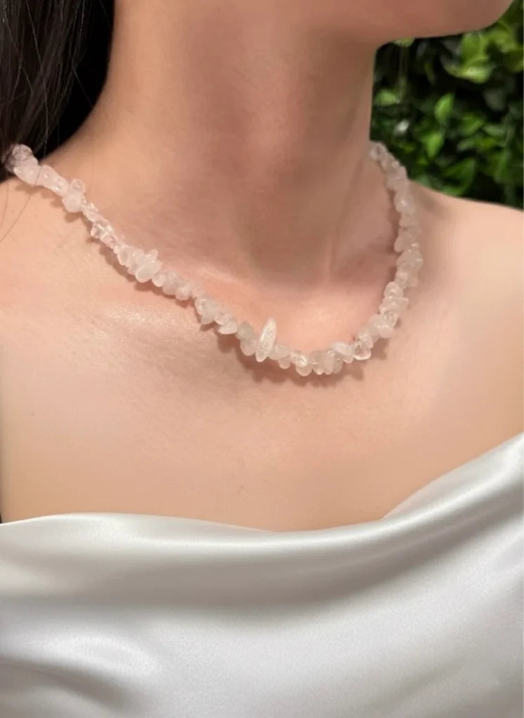 Clear Quartz Chip Necklace – Pure Energy & Divine Clarity