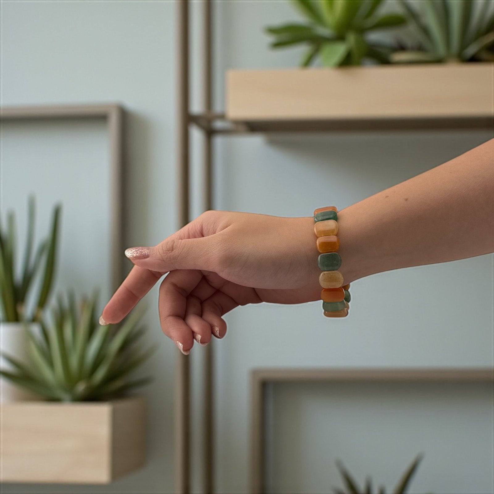 Green Aventurine & Yellow Aventurine Bracelet – Growth, Joy & Natural Balance