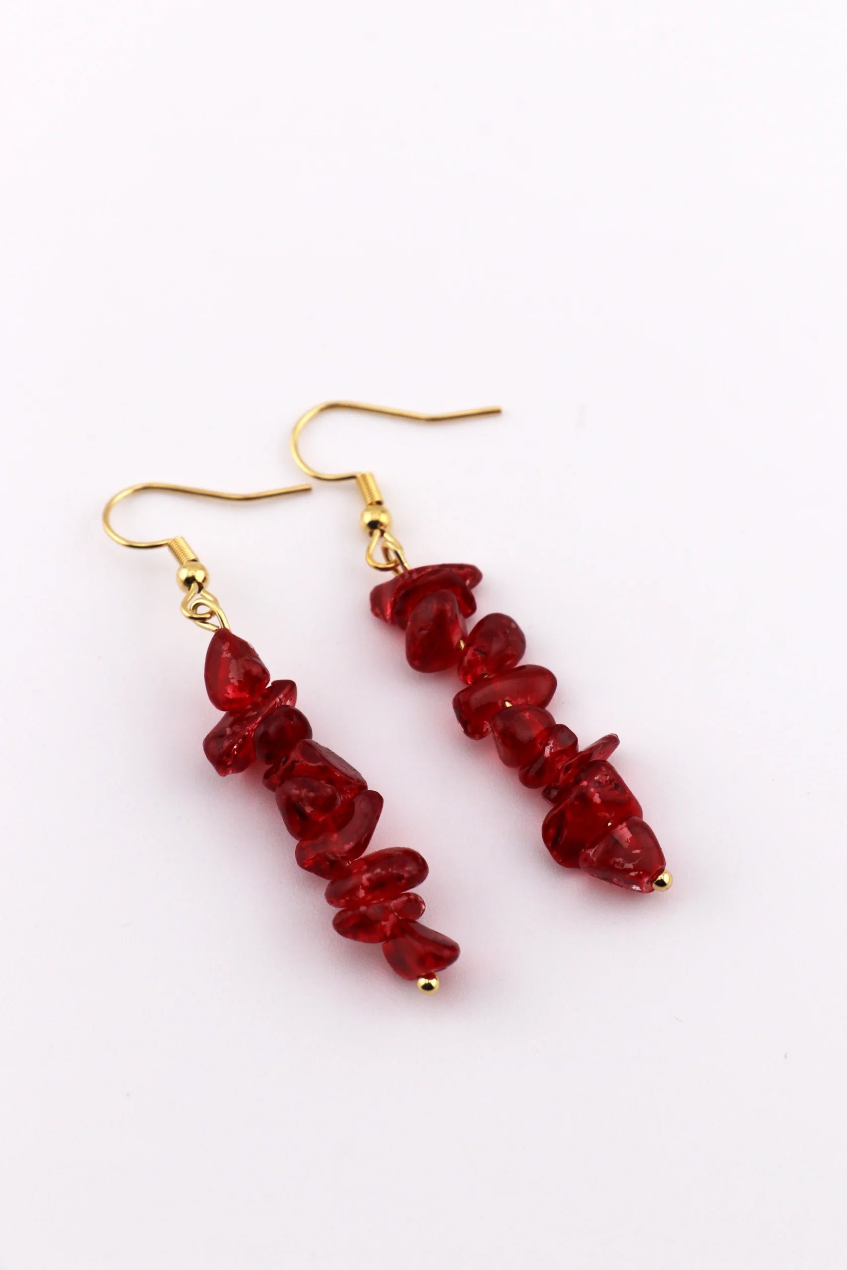 Fierce Flame – Red Jasper Drop Earrings