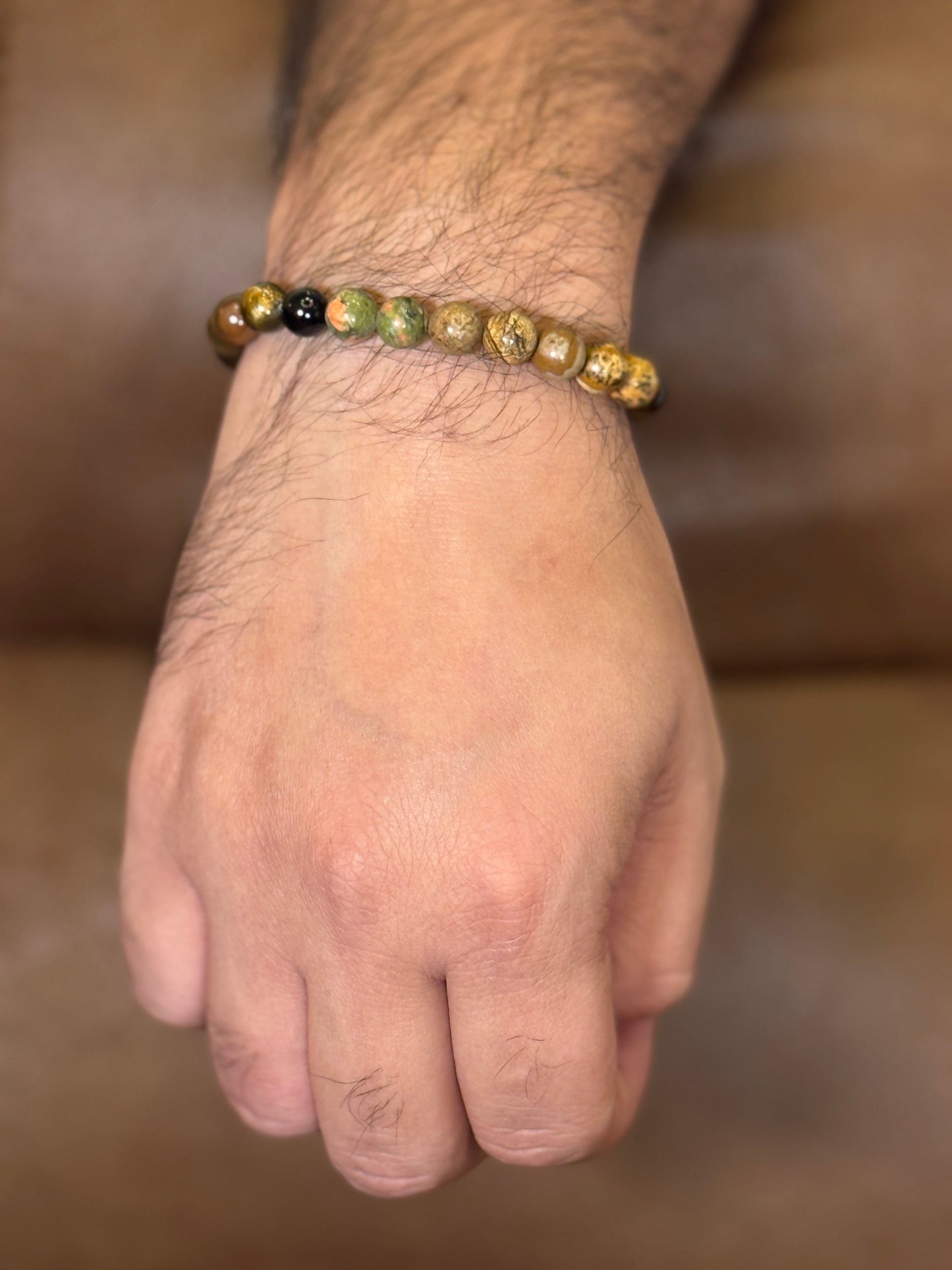 grounding stone bracelet for men