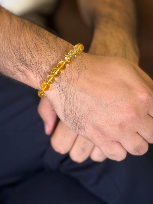 citrine mens bracelet