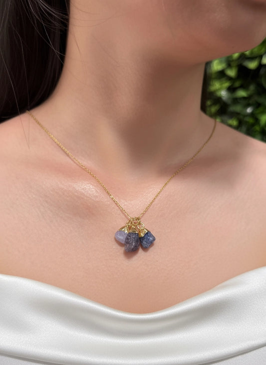 Amethyst, Blue Lace Agate & Lapis Lazuli Necklace – Intuition, Serenity & Wisdom