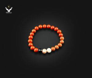 Fire Spirit – Red Jasper & Goldstone Bracelet