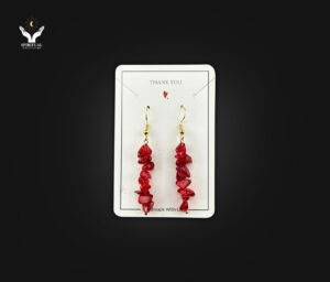 FlameMuse – Red Agate Drop Earrings