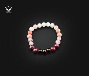 Love Bloom – Garnet & Rose Quartz Bracelet