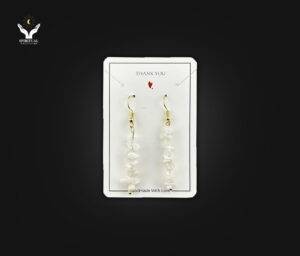Lunar Light – Clear Quartz Drop Earrings