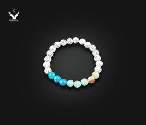 Ocean Calm – Howlite & Aqua Stone Bracelet