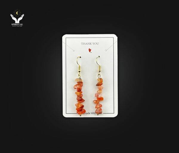 Solar Spark – Carnelian Drop Earrings