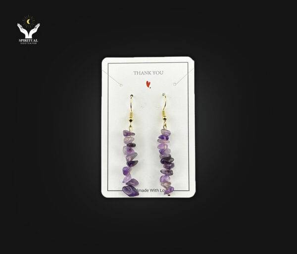 Third Eye Calm – Amethyst Drop Earrings