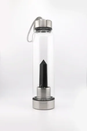 Obsidian Guard – Crystal Elixir Bottle for Protection & Detox