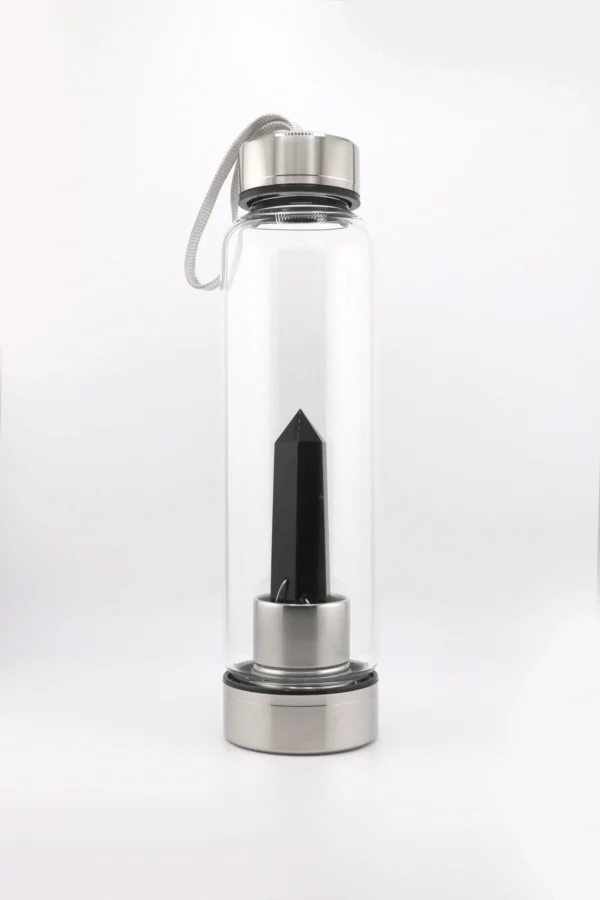 Obsidian Guard – Crystal Elixir Bottle for Protection & Detox