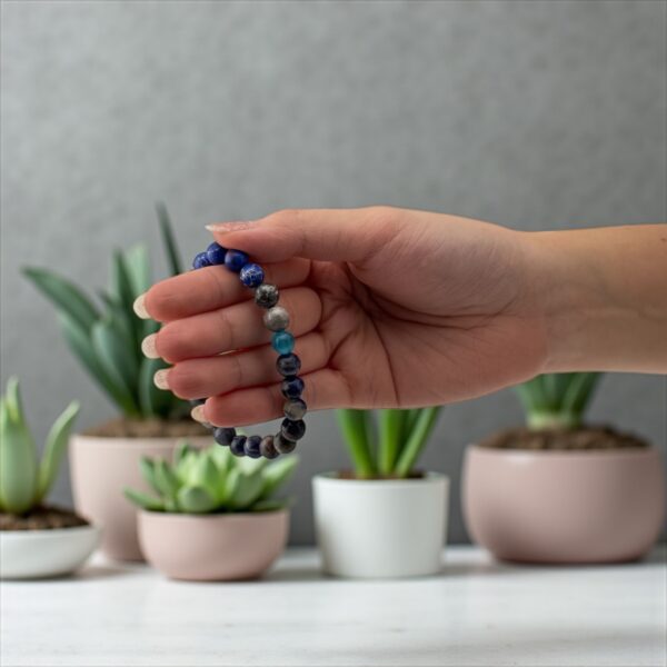 Deep Focus  Stones: Lapis Lazuli + Labradorite + Blue Jasper (For mental clarity, focus, and intuitive strength) - Image 4