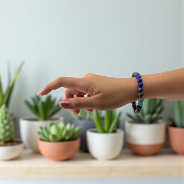 Deep Focus  Stones: Lapis Lazuli + Labradorite + Blue Jasper (For mental clarity, focus, and intuitive strength) - Image 3
