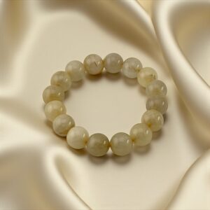 GoldenRoot – 10mm  Stone: Rutilated Quartz (For wealth attraction, financial stability, and career success)