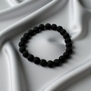 GroundLock – 10mm  Stone: Lava Stone (For emotional stability, stress release, and grounding protection)
