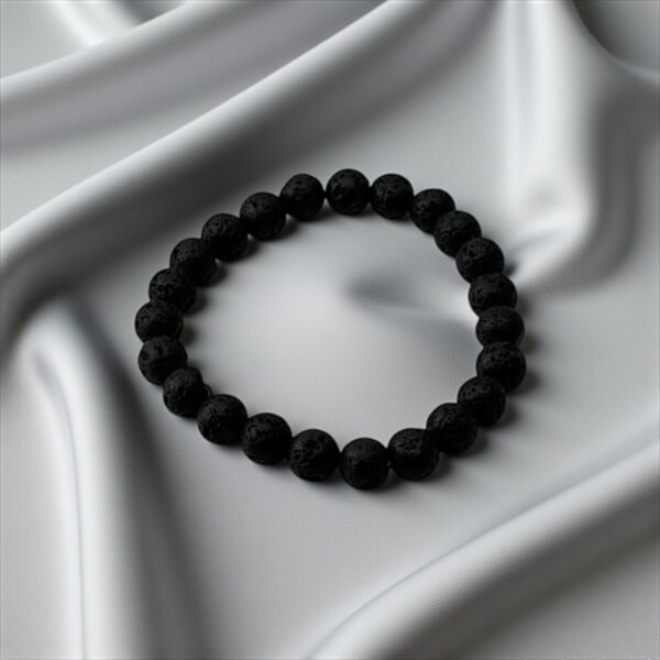 GroundLock – 10mm  Stone: Lava Stone (For emotional stability, stress release, and grounding protection)