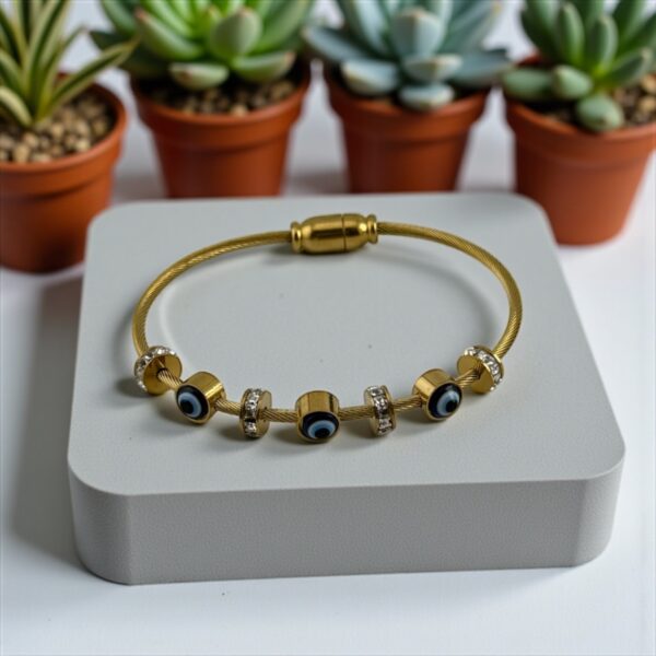 Guardian Luxe – Evil Eye Cable Bracelet