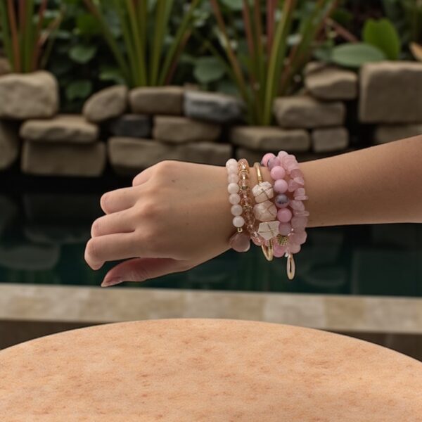 Heartspell Stone: Rose Quartz, Rhodonite, Sunstone, Pink Zebra Jasper  Purpose: Manifesting True Love & Emotional Magnetism - Image 3