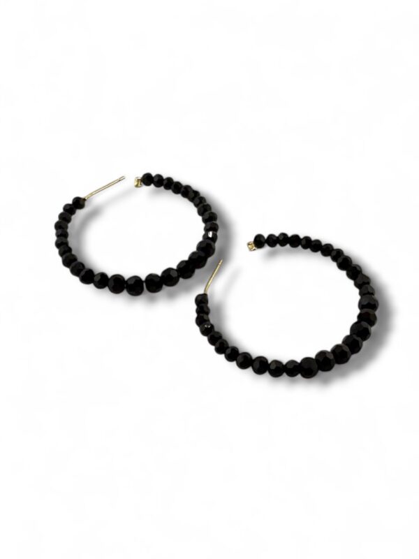 Shadow Loop – Obsidian Bold Black Hoops - Image 3