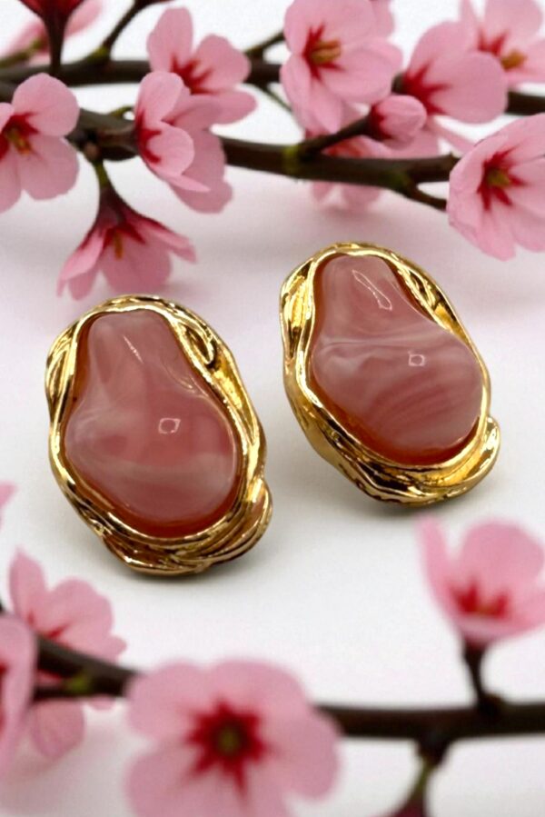 Blush Shell Studs – Soft Elegance, Strong Heart - Image 3