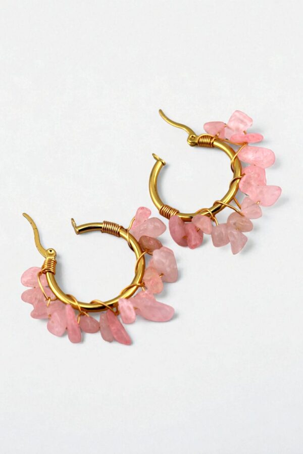 Blush Heart Hoops – Attract Love, Heal Gently - Image 2
