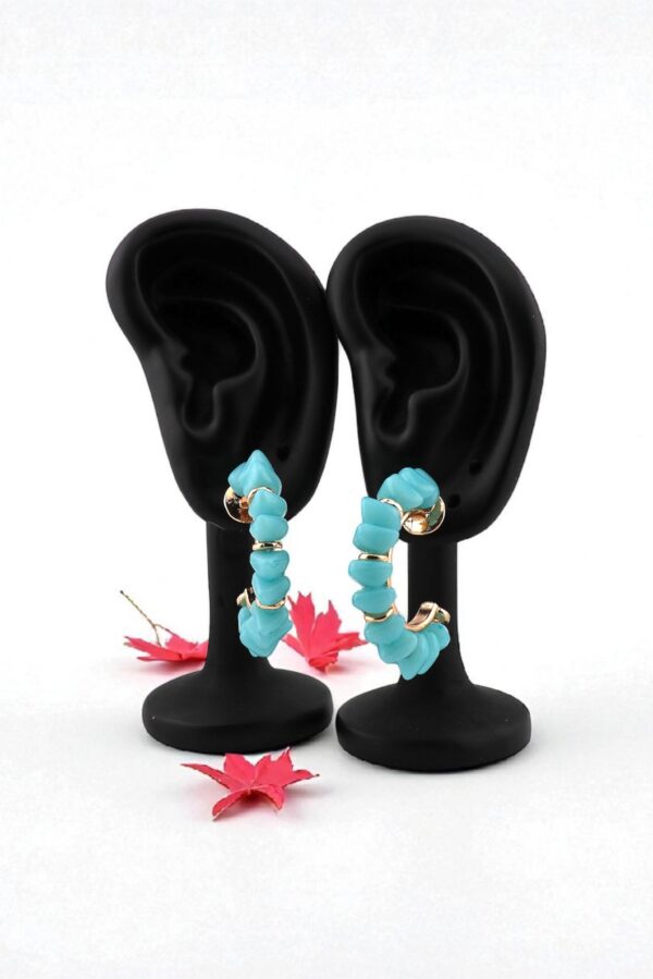 Ocean Whisper – Amazonite Hoop Earrings